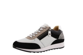 Helioform Sneaker Zwart-Wit-Taupe 243.012.0333