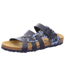 Longo Dames Slipper Pisa Blauw Bewerkt 11271.73