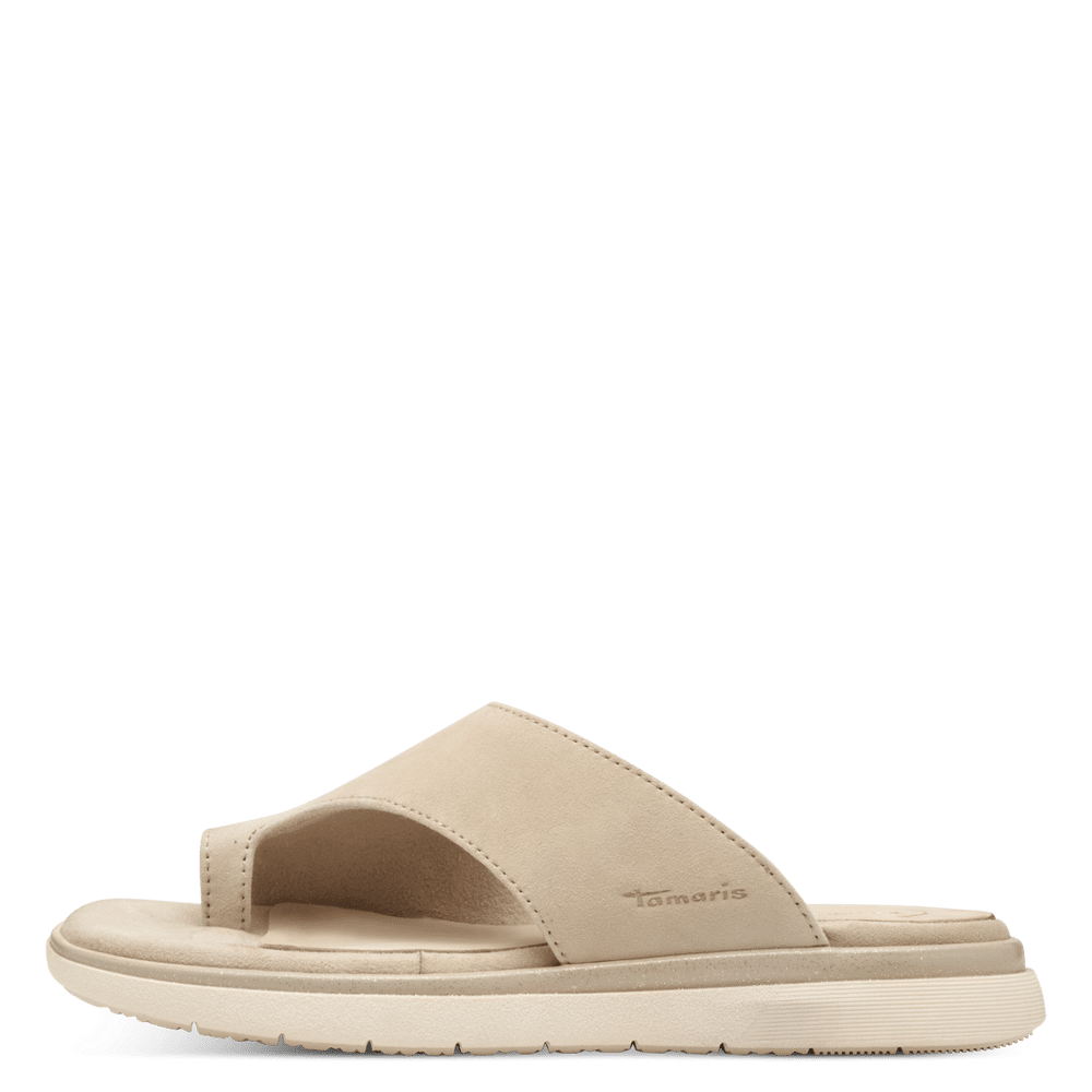 Tamaris Comfort Dames Teenslipper Beige nubuck 87109.402