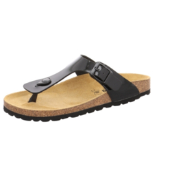 Longo Dames Teenslipper Gizeh Zwart Lak 10430.26