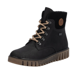 Rieker Dames Veterlaarsje Zwart Y3433.00