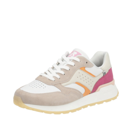 Rieker Dames Sneaker Fuxia met Wit W0607.80