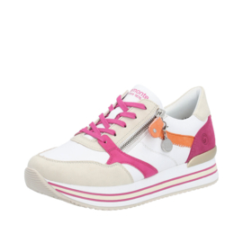 Remonte Sneaker Wit met Fuxia D1323.80