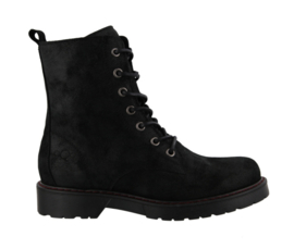 AQA Veterlaarsje Zwart Nubuck A8435