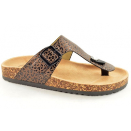 Bio Rock Teenslipper Tijgerprint Bruin T30700