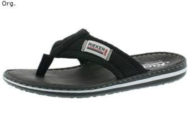 Rieker Heren Teenslipper Zwart 21089