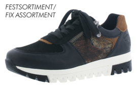 Rieker Dames Sneaker Zwart/Cognac L2917