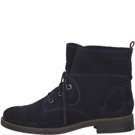 s.Oliver Dames Laarsje Blauw Nubuck 25211