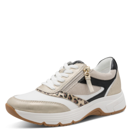 Tamaris Comfort Sneaker Ecru met Zwart 83706.490