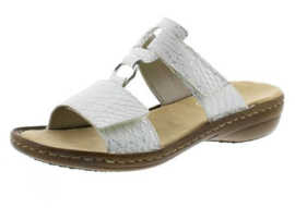 Rieker Dames Slipper Wit  608P9