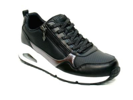 Skechers Dames Sneaker Zwart-Zilver 177873 BLK