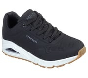 Skechers Dames Sneaker Zwart met witte zool 73690