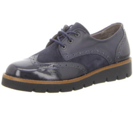 Longo Dames Veterschoen Blauw met Zwarte neus 10831.81