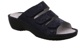 Rohde Dames Slipper 3 banden Blauw 5772.56