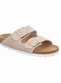 Rohde 2-banden Slipper Dames Ecru Nubuck 5590.02