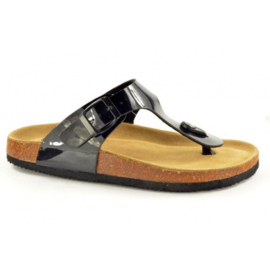 Bio Rock Teenslipper Zwart Lak T30050