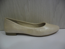 Caprice Dames Ballerina Ecru/Beige Metallic 22107