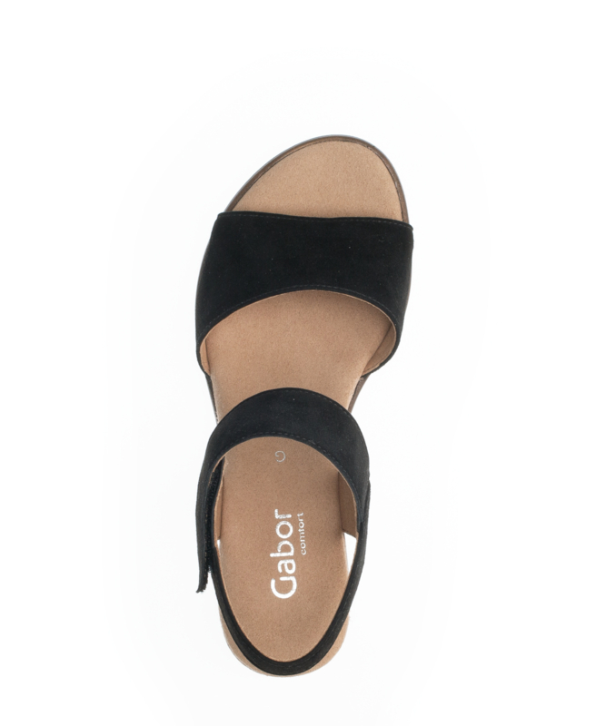 Gabor Sandaal Zwart Nubuck 42.750.47