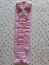 Kinder haarband, roze ruit