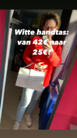 Witte classy handtas
