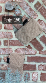 teddy tasje beige