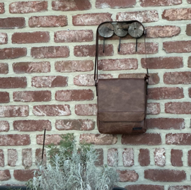 Stoere messenger bag bruin