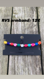 Multicolor armband met goud