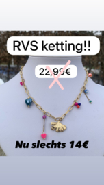 Ketting met gekleurde bedels