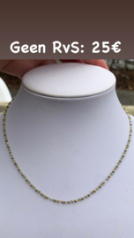 Ketting met khaki steentjes