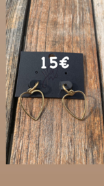 Oorbellen hartjes goud