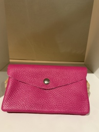 Portemonnee leder fuchsia
