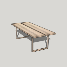 Houten frames vierkant zwevend