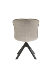 Nika draaibare eetkamerstoel taupe/groen melange