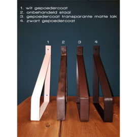 Wandplank Brut (met stalen dragers)