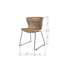 set In- en Outdoor Wings eetkamerstoelen