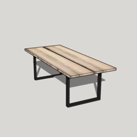 Stalen vierkant frame (7x3 cm)