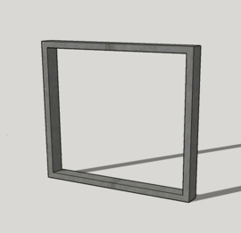 Stalen vierkant frame (7x3 cm)