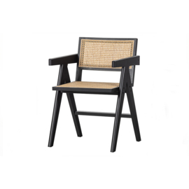 Eetkamerstoel Rattan Black