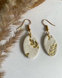 Oorbellen Luna golden leaf