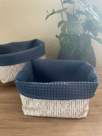 Mandje Stripes blue