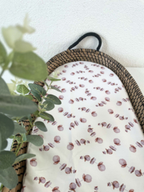 Hoeslaken verschoonmand ‘Eucalyptus roze’
