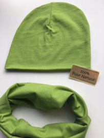 Set beanie en sjaal ‘Green’