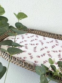 Hoeslaken verschoonmand ‘Eucalyptus roze’