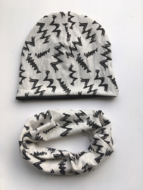 Set beanie en sjaal ‘Zigzag’