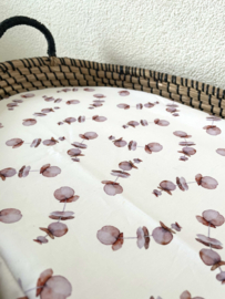 Hoeslaken verschoonmand ‘Eucalyptus roze’