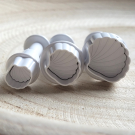 Shells mini plunger/cutter set 3 pcs - 5 sets wholesale