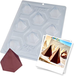 BWB chocolade mal zeshoekige pyramide 3D