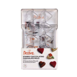 Heart 10 cavity chocolate mould (Decora)