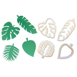 Fmm Totally Tropical Leaves set 4 pc
