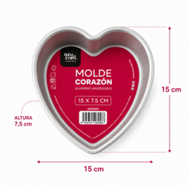 Coeur moule à cuisson 15 cm x 7.5 (h) cm (Azucren)
